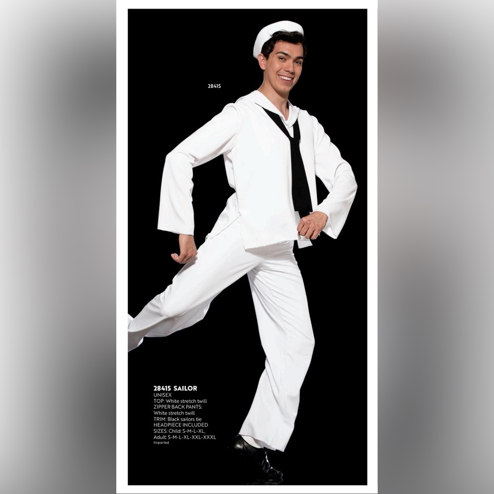 Art Stone 28415 Men’s Boy’s Sailor Navy Dance Costume Novelty Character